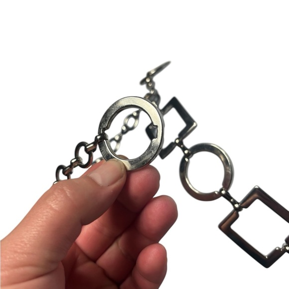 Metal chunky Silver chain statement belt silver one size womens - Picture 4 of 4